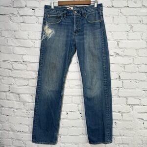 Quicksilver Jeans Men's 32x32 Button Fly Regular Fit Fade Distressed Skater‎